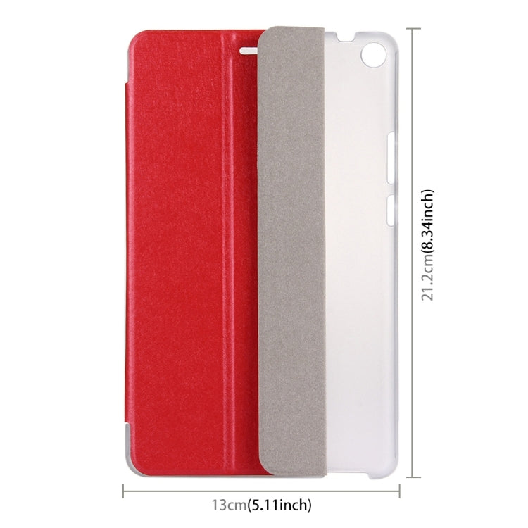 For Huawei MediaPad T3 8 inch Silk Texture Horizontal Flip Leather Case with 3-folding Holder