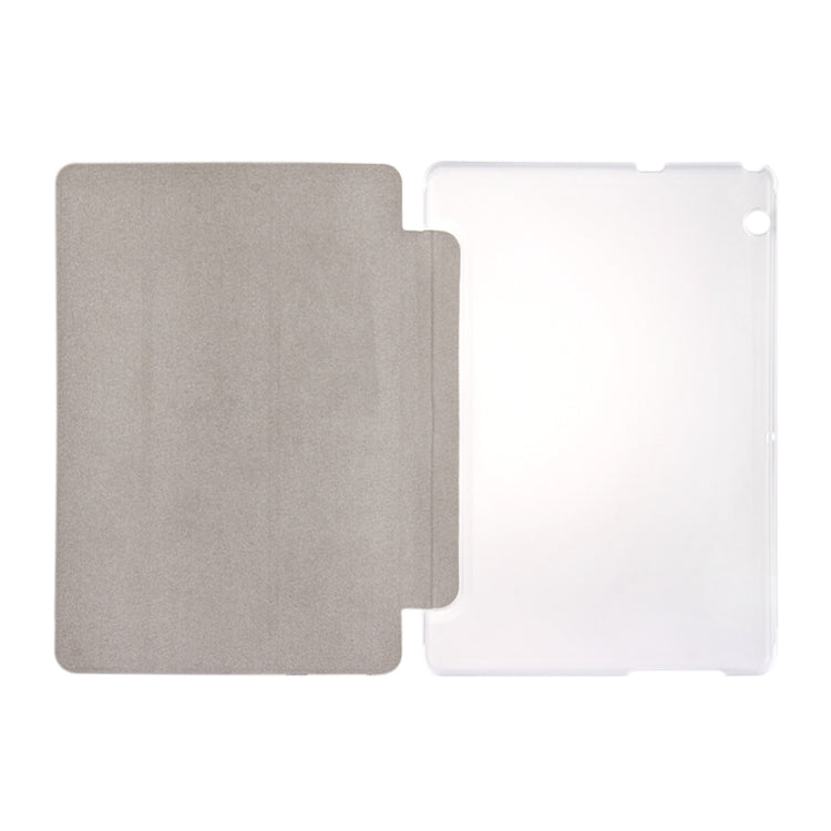 For Huawei MediaPad T3 10 9.6 inch Silk Texture Horizontal Flip Leather Case with 3-folding Holder