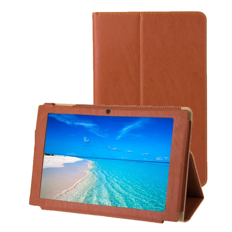 For Teclast X10 3G Tablet PC Fine Sheepskin Texture Horizontal Flip Leather Case with Holder(Brown)