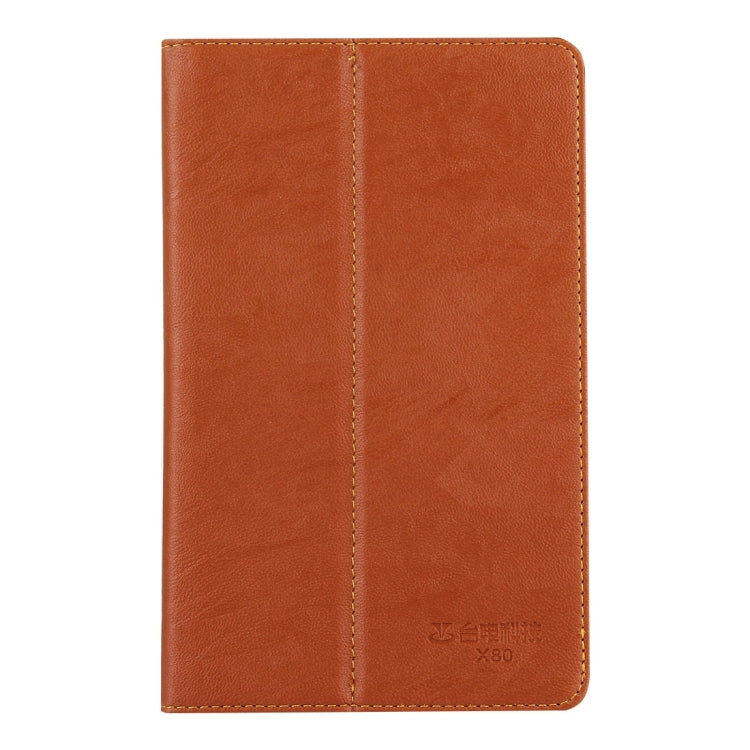 For Teclast P80h Tablet(S-WMC-2312) & For Teclast P80 (S-WMC-0481W) & For Teclast X80 Pro (WMC0001) Bark Texture Horizontal Flip Leather Case with Holder(Brown)