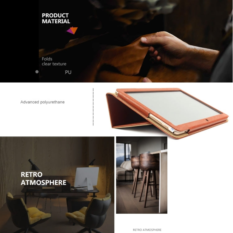 For ONDA V96 Octa-core / V96 3G Calling Tablet(WMC0006/WMC0667J) Bark Texture Horizontal Flip Leather Case with Holder(Brown)