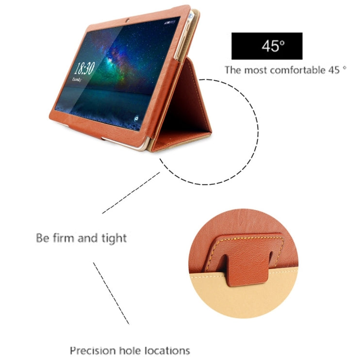 For ONDA V96 Octa-core / V96 3G Calling Tablet(WMC0006/WMC0667J) Bark Texture Horizontal Flip Leather Case with Holder(Brown)