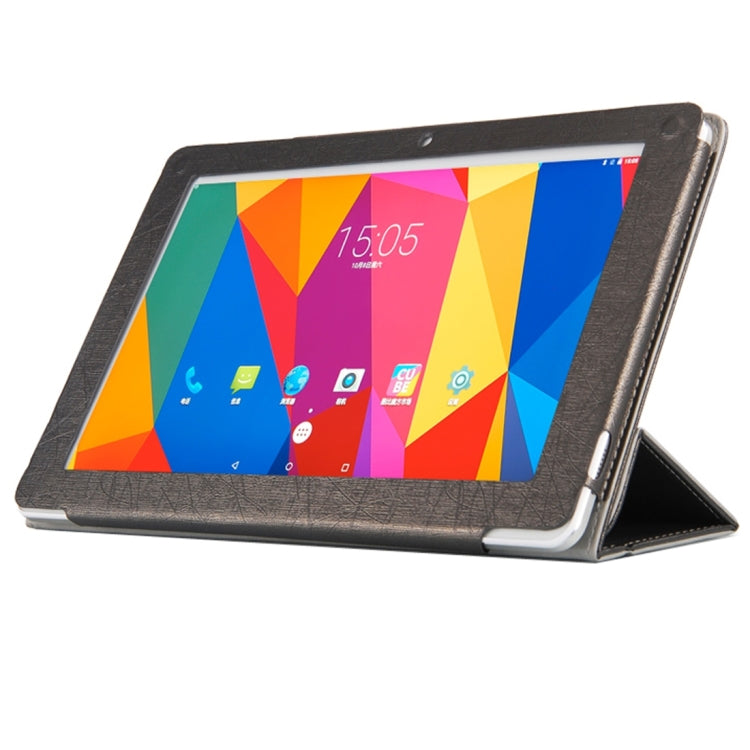 For Cube U81 Talk 11 Steel Wire Texture Horizontal Flip Leather Case with Three-folding Holder