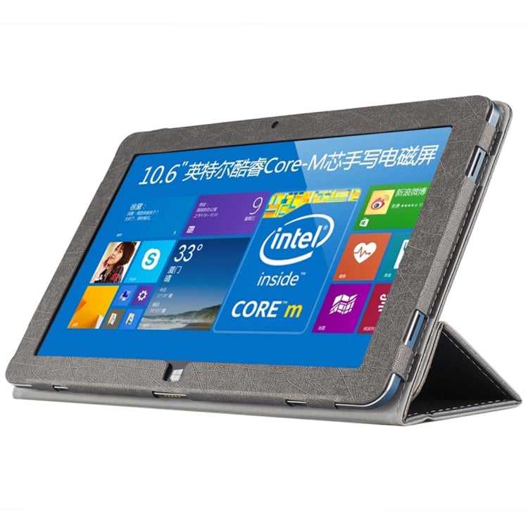 For Cube i7 Book Tablet (WMC2034) Steel Wire Texture Horizontal Flip Leather Case with Three-folding Holder