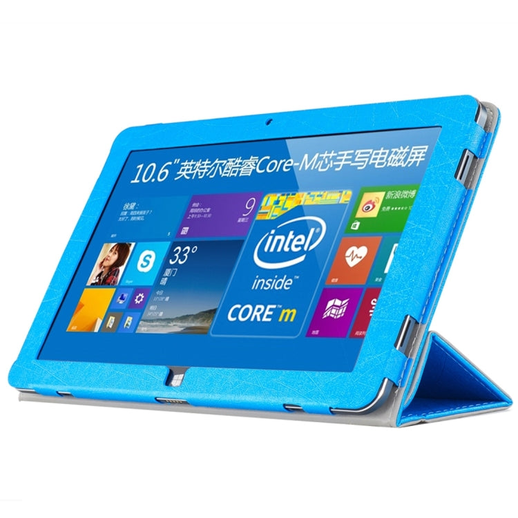 For Cube i7 Book Tablet (WMC2034) Steel Wire Texture Horizontal Flip Leather Case with Three-folding Holder