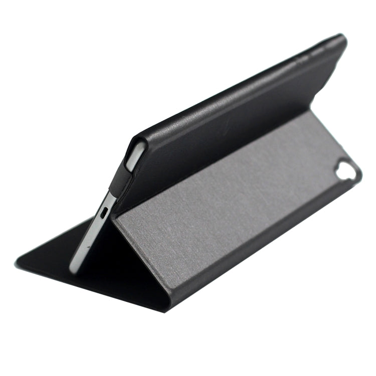 For Cube WP10 Steel Wire Texture Horizontal Flip Leather Case with Holder(Black)