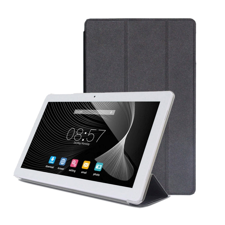 For Cube iPlay 10 (WMC0186S) Tablet PC Frosted Texture Horizontal Flip Leather Case with 3-folding Holder(Black)