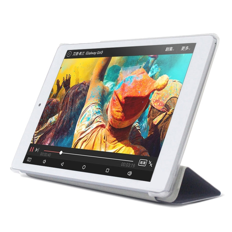 For Cube iPlay 8 (WMC0192) Tablet PC Frosted Texture Horizontal Flip Leather Case with 3-folding Holder(Black)