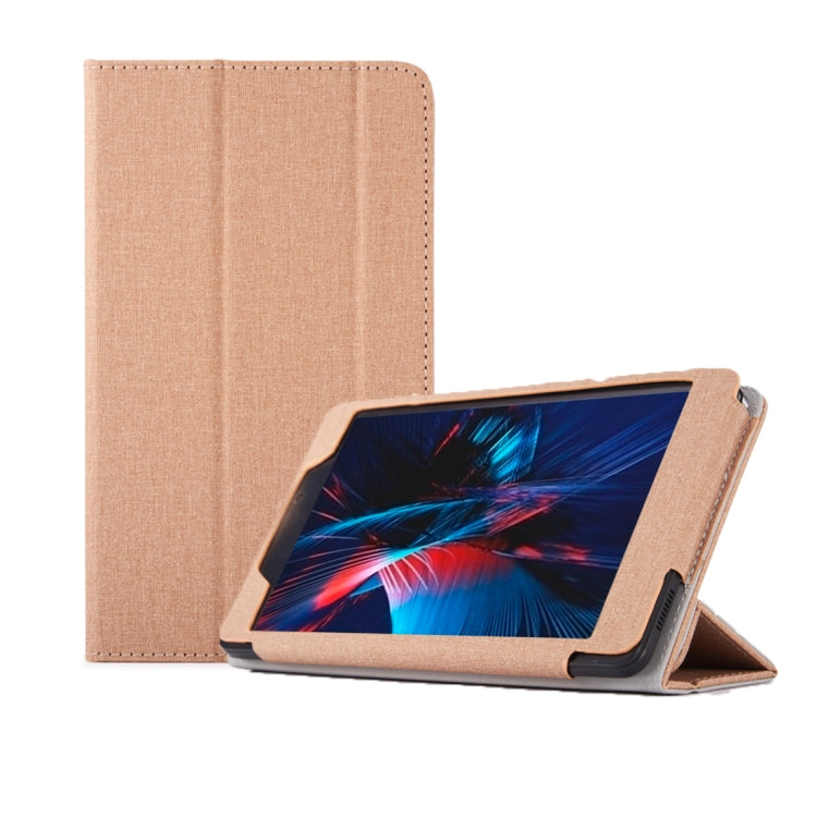 Anti-slip Texture Horizontal Flip Leather Case for Cube POWER M8, with Three-folding Holder