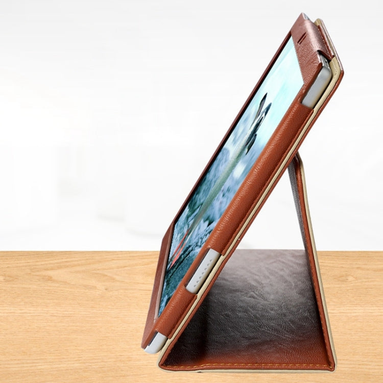 For Teclast T10 Tablet(WMC2371) Bark Texture Horizontal Flip Leather Case with Holder(Brown)