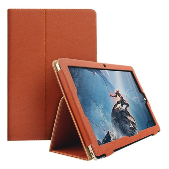 For Teclast P10 Tablet(WMC2369) Bark Texture Horizontal Flip Leather Case with Holder(Brown)