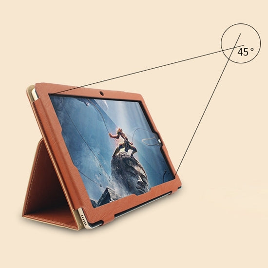 For Teclast P10 Tablet(WMC2369) Bark Texture Horizontal Flip Leather Case with Holder(Brown)