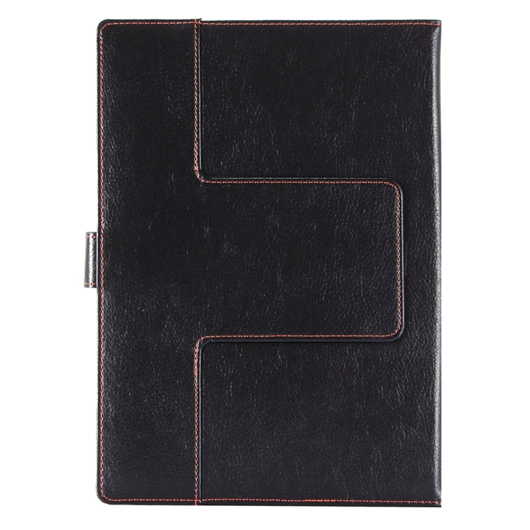 Universal Bluetooth V3.0 Keyboard Detachable Litchi Texture PU Leather Tablet Case with Touchpad for 9.7-10.1 inch Tablet PC(Black)