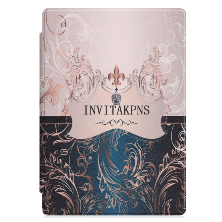 French Flower Texture Pattern Colored Painted Horizontal Flip PU Leather Case for Microsoft Surface Pro 4 / 5 / 6 12.3 inch, with Holder & Pen Slot