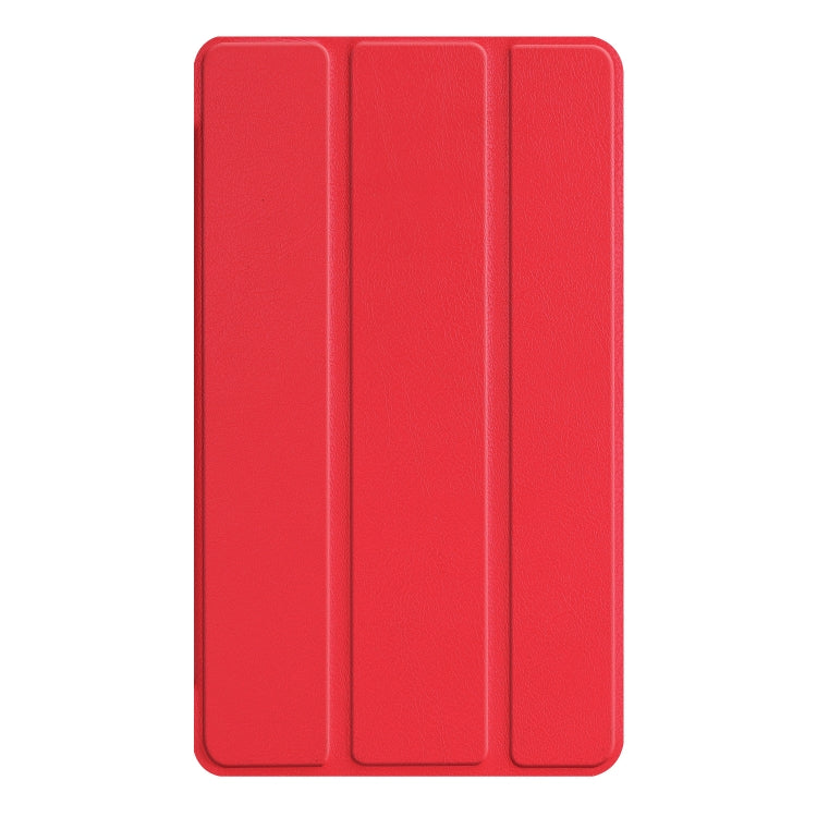 Custer Texture Horizontal Flip PU Leather Case for Lenovo E7 / TB-7104F, with Three-folding Holder