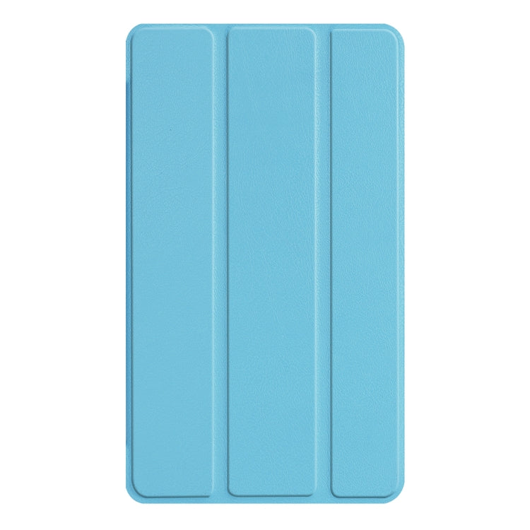 Custer Texture Horizontal Flip PU Leather Case for Lenovo E7 / TB-7104F, with Three-folding Holder