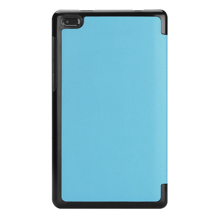 Custer Texture Horizontal Flip PU Leather Case for Lenovo E7 / TB-7104F, with Three-folding Holder