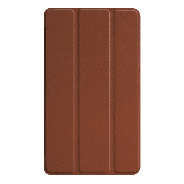 Custer Texture Horizontal Flip PU Leather Case for Lenovo E7 / TB-7104F, with Three-folding Holder