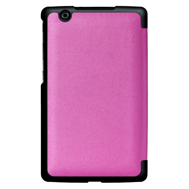 For LG G Pad III 8.0 / V525 Custer Texture Horizontal Flip Solid Color Leather Case with Three-folding Holder