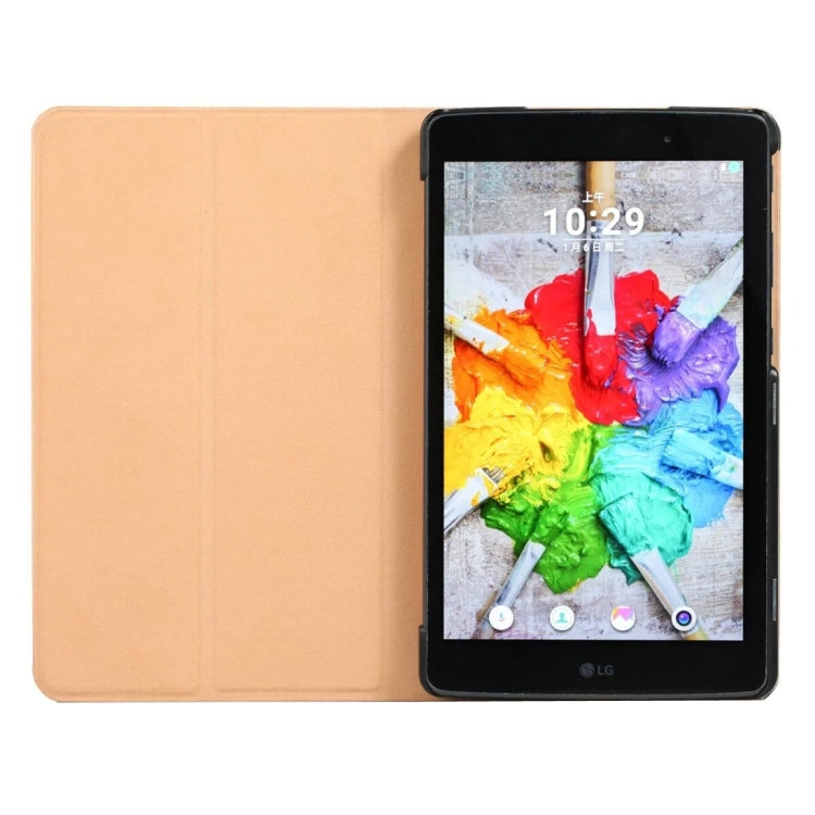 For LG G Pad III 8.0 / V525 Goldstone Texture Horizontal Flip Solid Color Leather Case with Holder