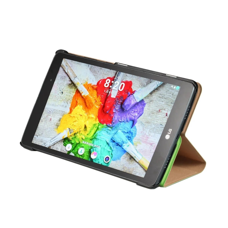 For LG G Pad III 8.0 / V525 Goldstone Texture Horizontal Flip Solid Color Leather Case with Holder