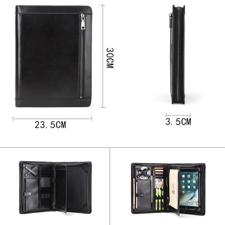 For iPad Pro 11 / 10.5 / 10.2 / 9.7 inch CF2015A Zipper Multifunctional Tablet Protective Leather Case with Photo Holder & Mobile Phone / Bill / Book Pockets & Card Slots & Pen Slot