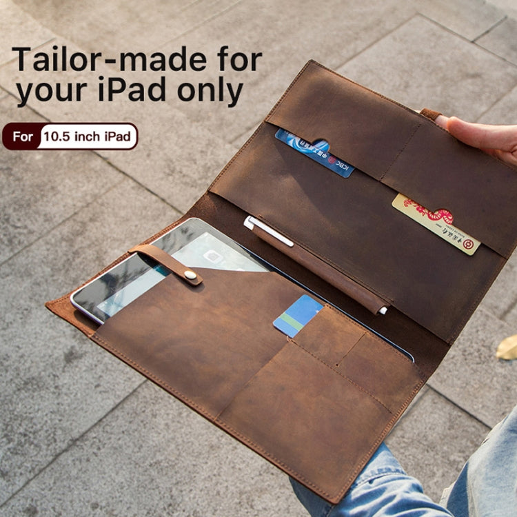 CF2002 For iPad Pro 10.5 inch Retro Crazy Horse Texture Buckle Multifunctional Tablet PC Protective Leather Case with Mobile Phone / Notebook Pockets & Card Slots