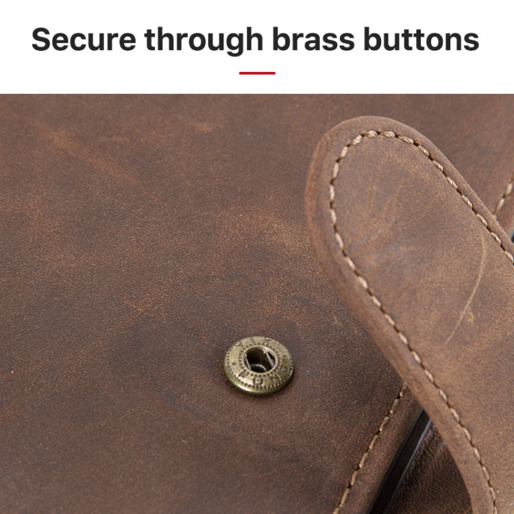 CF2012 For iPad Pro 11 / 10.5 inch Retro Crazy Horse Texture Buckle Multifunctional Tablet PC Protective Leather Case with Photo Holder & Mobile Phone / Notebook / Coin Pockets & Card Slots & Pen Slot