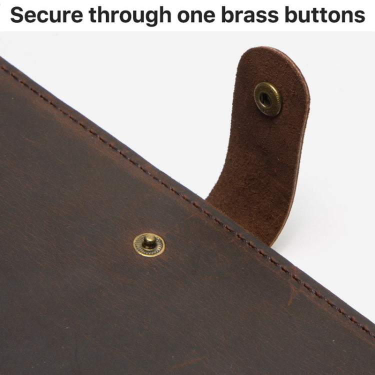 CF2007 For iPad Pro 9.7 inch Retro Crazy Horse Texture Buckle Multifunctional Tablet PC Protective Leather Case with Bracket & Card Slots & Pen Slot