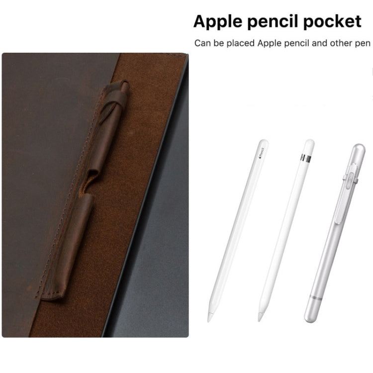 CF2007 For iPad Pro 9.7 inch Retro Crazy Horse Texture Buckle Multifunctional Tablet PC Protective Leather Case with Bracket & Card Slots & Pen Slot