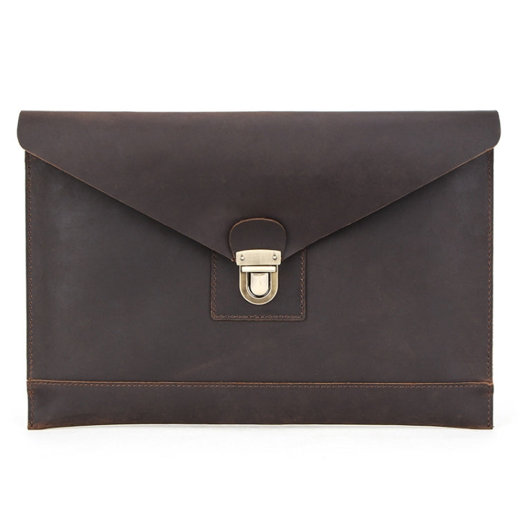 CF2020A For iPad Pro 12.9 inch Retro Crazy Horse Texture Envelope Clamshell Tablet PC Protective Leather Case