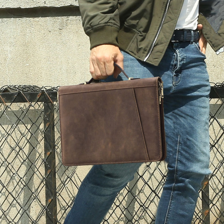 CF2017 For Galaxy 11 / 10.5 / 9.7 inch Retro Crazy Horse Texture Zipper Multifunctional Tablet PC Protective Leather Case with Card Slots & Pen Slot & Photo Holder