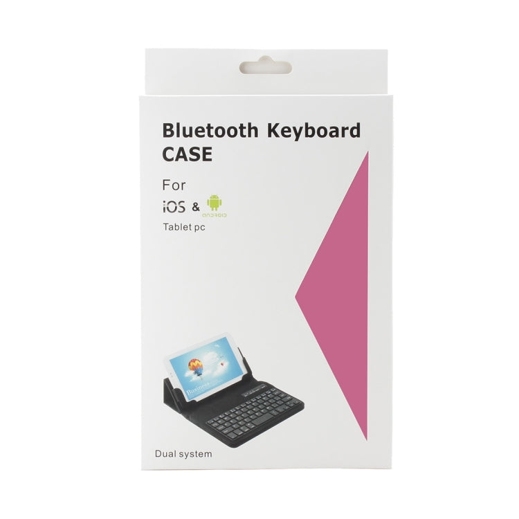 Universal Bluetooth V3.0 Keyboard Detachable PU Leather Tablet Case for 7-8 inch Tablet PC