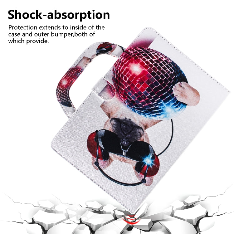 Fashion Dog Pattern Horizontal Flip Leather Case for Huawei MediaPad M5 Lite 10, with Holder & Card Slot & Wallet