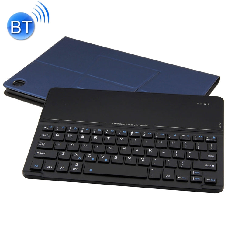 Detachable Magnetic Bluetooth Keyboard Ultrathin Toughened Glass Mirror Leather Tablet Case for Huawei MediaPad M5 10.8 inch, with Holder