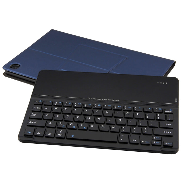 Detachable Magnetic Bluetooth Keyboard Ultrathin Toughened Glass Mirror Leather Tablet Case for Huawei MediaPad M5 10.8 inch, with Holder
