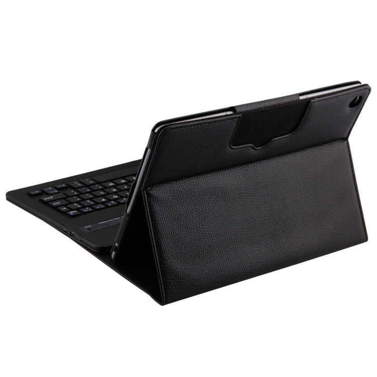 Detachable Bluetooth Keyboard + Litchi Texture Horizontal Flip Leather Tablet Case for Huawei MediaPad M5 Pro / M5 10.8 inch, with Holder