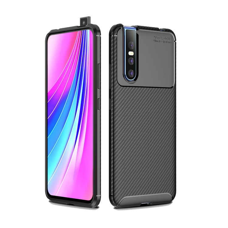 Beetle Series Carbon Fiber Texture Shockproof TPU Case for VIVO V15 Pro
