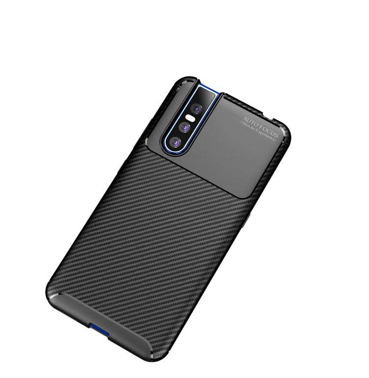 Beetle Series Carbon Fiber Texture Shockproof TPU Case for VIVO V15 Pro