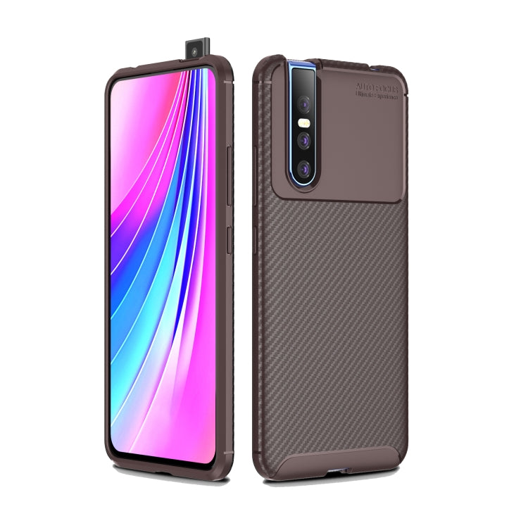 Beetle Series Carbon Fiber Texture Shockproof TPU Case for VIVO V15 Pro