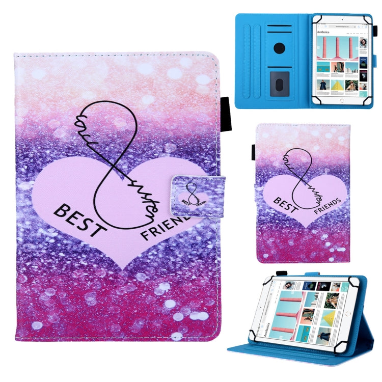 Universal Gradient Pattern Horizontal Flip Leather Case for 10 inch Tablet PC, with Holder & Card Slot & Wallet