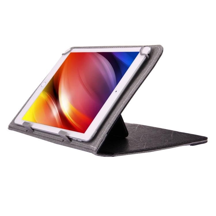 Universal Strokes Texture Horizontal Flip Leather Case with Holder for 10 inch Tablet PC