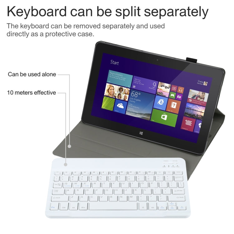 AM12 2 in 1 Removable Bluetooth Keyboard + Protective Leather Tablet Case with Holder for Lenovo Tab P11 (Tab-J606F)