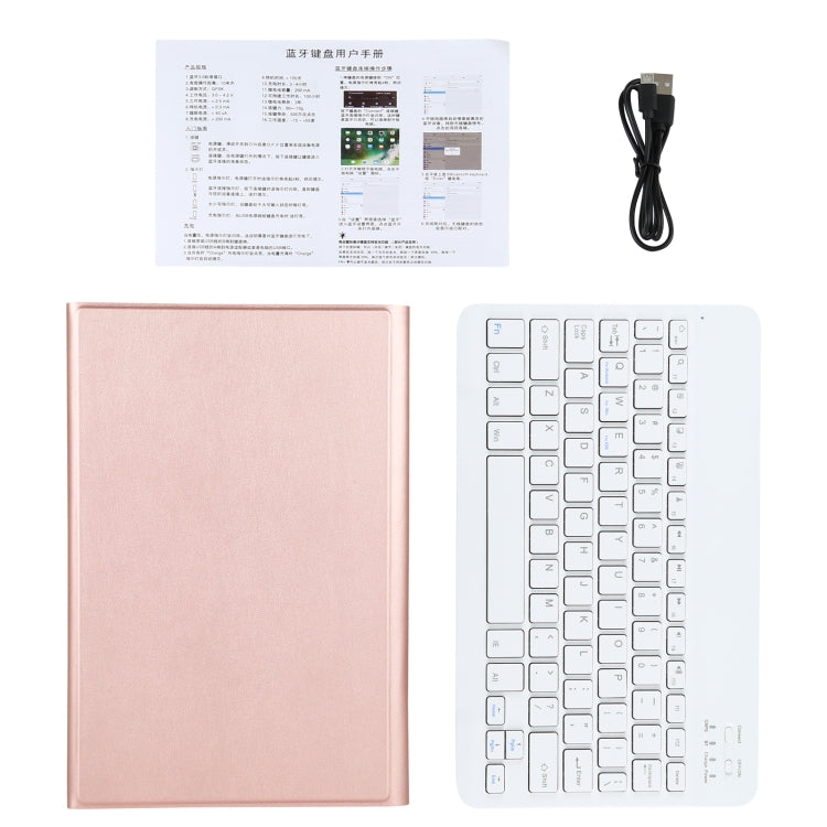 AM12 2 in 1 Removable Bluetooth Keyboard + Protective Leather Tablet Case with Holder for Lenovo Tab P11 (Tab-J606F)