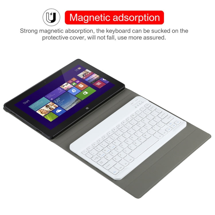 AM12 2 in 1 Removable Bluetooth Keyboard + Protective Leather Tablet Case with Holder for Lenovo Tab P11 (Tab-J606F)