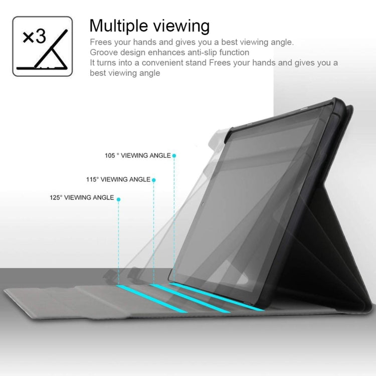 AM11 2 in 1 Removable Bluetooth Keyboard + Protective Leather Tablet Case with Holder for Lenovo M10 FHD REL TB-X605FC/LC