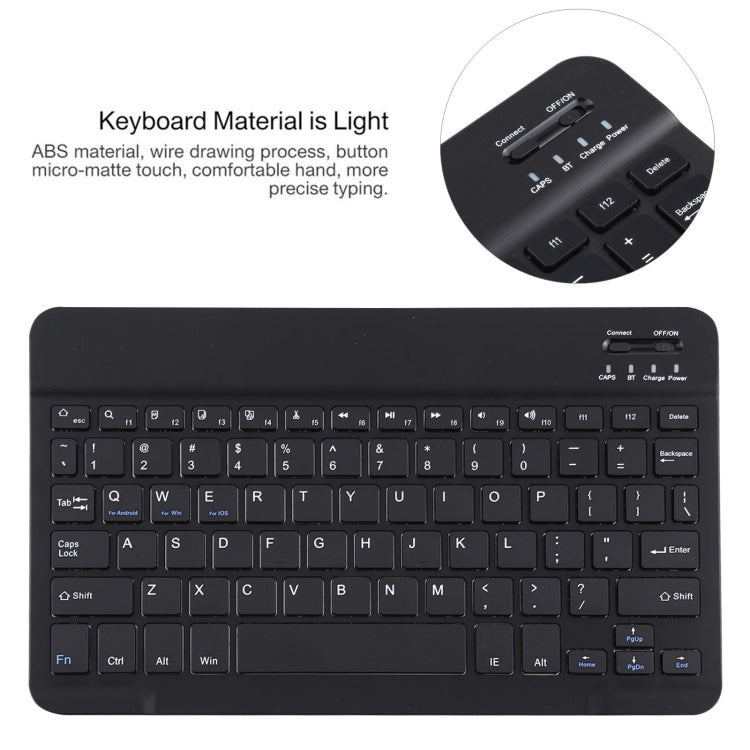 AM11 2 in 1 Removable Bluetooth Keyboard + Protective Leather Tablet Case with Holder for Lenovo M10 FHD REL TB-X605FC/LC