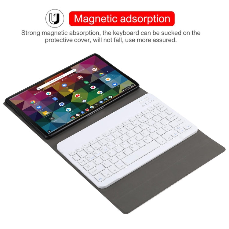 AM11 2 in 1 Removable Bluetooth Keyboard + Protective Leather Tablet Case with Holder for Lenovo M10 FHD REL TB-X605FC/LC