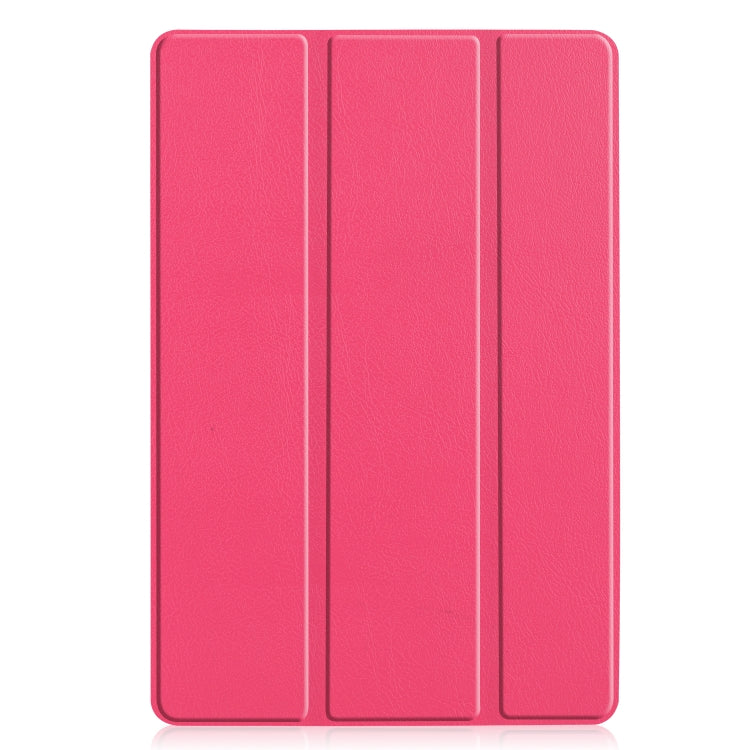 Tri-fold Cowhide Texture Horizontal Flip Leather Case for Huawei Mediapad M6 10.8, with Holder & Sleep / Wake-up Function