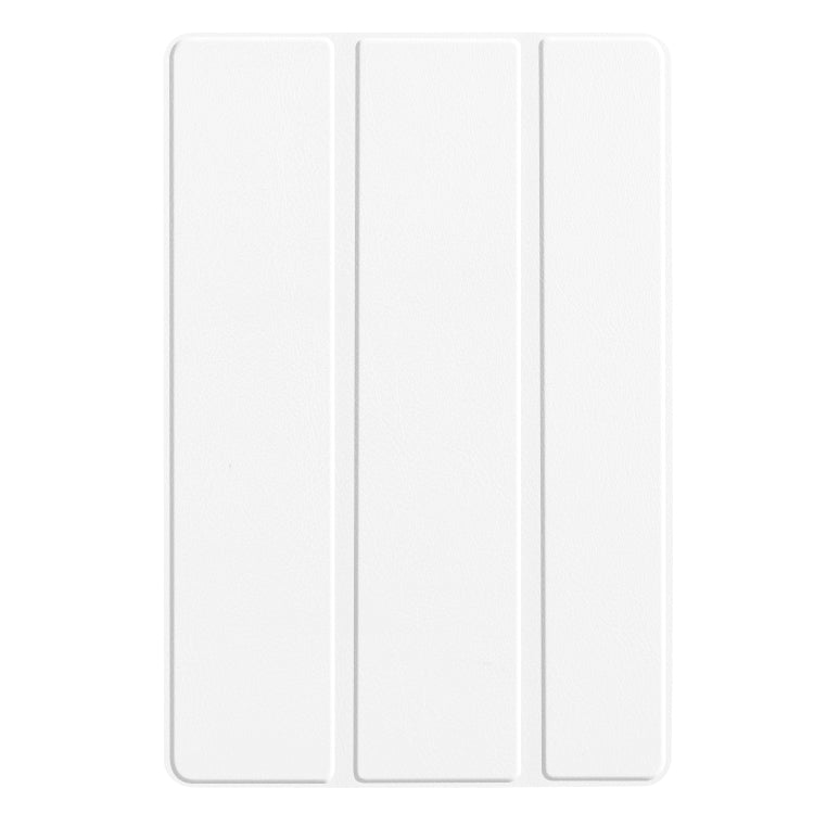 Tri-fold Cowhide Texture Horizontal Flip Leather Case for Huawei Mediapad M6 10.8, with Holder & Sleep / Wake-up Function